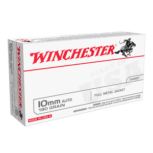 WINCHESTER USA 10mm Auto 180Gr FMJ 50rd Box Ammo (USA10MM)