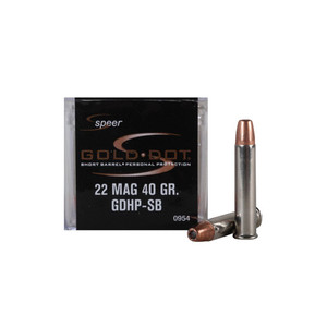 CCI Speer Gold Dot Short Barrel 22 WMR 40 Grain Hollow Point Ammo, 50 Round Box (954)