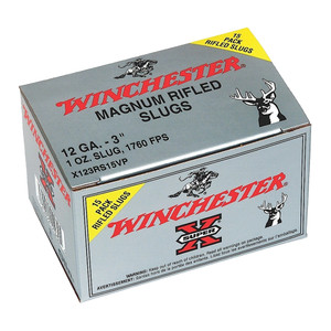 WINCHESTER AMMO Super-X 12Ga 3in Slug Shotgun Shells (X123RS15VP)