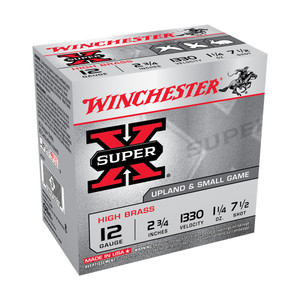 WINCHESTER AMMO Super-X 12Ga 2.75in 7.5-Shot HiBrass Shotgun Shells (X127)