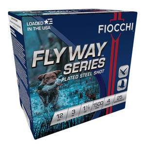 FIOCCHI Flyway 12Ga 3in #4 Plated Steel 25rd/Box Shotshell (123ST4)