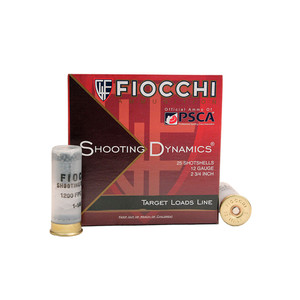 FIOCCHI Shooting Dynamics 12 Gauge 2.75in #8 Ammo, 25 Round Box (12SD18H8)