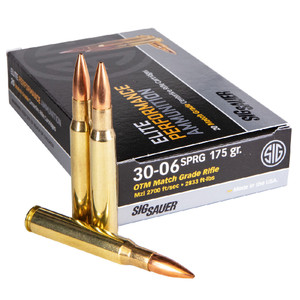 SIG SAUER AMMO 30-06 Sprg 175gr OTM Match 20rd Box Ammo (E3006M2-20)