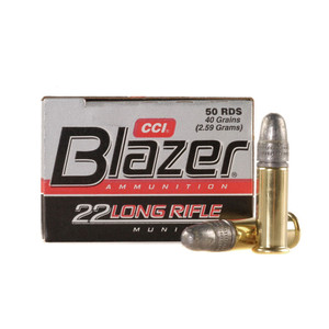 CCI Blazer 22 LR 40 Grain Lead Round Nose Ammo, 50 Round Box (21)