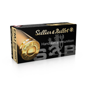 SELLIER & BELLOT 9mm 124 Grain FMJ Ammo, 50 Round Box (SB9B)