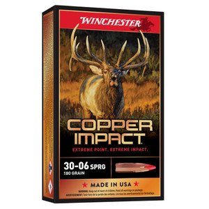 WINCHESTER AMMO Copper Impact .30-06 180Gr Extreme Point Copper 20rd Box Rifle Ammo (X3006CLF2)