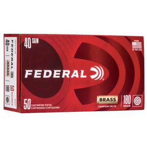 FEDERAL 40 S&W 180Gr FMJ 50Rd Box Ammo (WM5223)