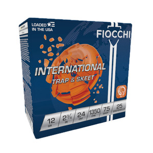 FIOCCHI International Trap & Skeet 12Ga 2.75in #7.5 Lead 25rd Box Shotshells (12IN2475)