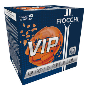 FIOCCHI VIP 28Ga 2.75in #9 Lead 25rd/Box Shotshell (28VIP9)