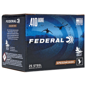 Federal Speed-Shok 410 Bore  3" 3/8 oz 6 Shot 25Rd Box/ 10 Cs Shothells (WF4136)