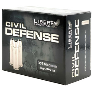 LIBERTY AMMUNITION Civil Defense .357 Magnum 20rd/Box 50gr Ammo (LA-CD-357-030)