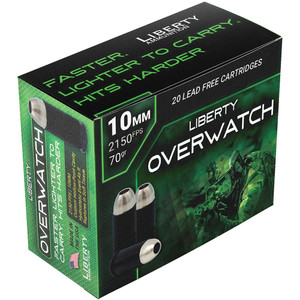 LIBERTY AMMUNITION Overwatch  10 mm 20rd/Box 70gr Ammo (LA-OW10MM-70-2150)