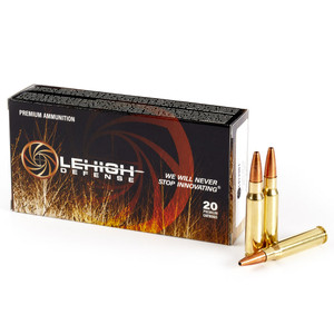 WILSON COMBAT .308 Winchester 152gr Lehigh Defense Controlled Chaos 20/Box Rifle Ammo (LA308-152-CC)