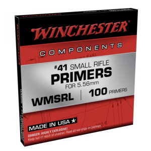 WINCHESTER AMMO Small Rifle 5.56mm #41 100/Box Primers (WMSRL)
