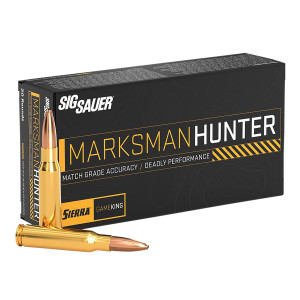 SIG SAUER AMMO Marksman Hunter 308 Win 165gr 20rd/ Box Rifle Ammo (E308GK165-20)