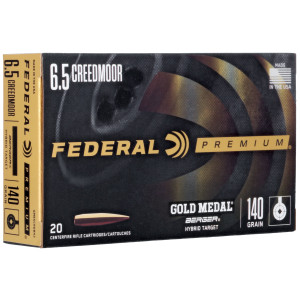 FEDERAL Centerfire Rifle Ammunition 6.5 Creedmoor 140 Gr Berger Hybridtarget (GM65CRDBH2)