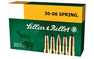 SELLIER & BELLOT 30-06 Sprg. 180 Grain SP Ammo, 20 Round Box (SB3006B)