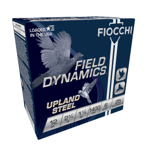 FIOCCHI Field Dynamics Upland Steel 12ga 2.75in #6 25rd/Box Shotshell (12HVST6)