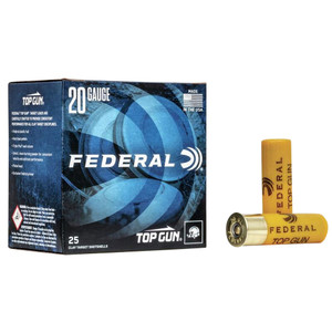 FEDERAL Top Gun 20Ga 2.75in 7/8oz #7.5 Shot 25rd Box Shotshells (TG2075)