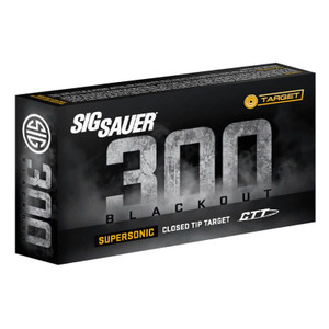 SIG SAUER .300 Blackout 125Gr Supersonic CTT 20rd Box Ammo (C300B1-20)