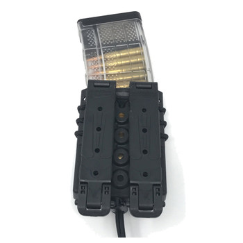 WILDER TACTICAL Stacked AR-15/Tourniquet Molle Black Magazine Pouch (WT-AR/T-B-M)