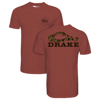 DRAKE Men's Drake Stacked Logo Old School Short Sleeve Shirt (DT9845)