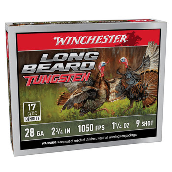 WINCHESTER AMMO Long Beard Tungsten 28Ga 2 3/4in 1 1/4oz #9 5rd/Box Shotgun Shells (LBT289)