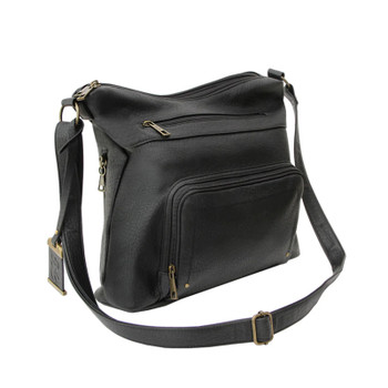 BULLDOG CASES Cross Body Style Black Purse with Holster (BDP-081)