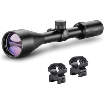 HAWKE Vantage 4-12x50 30/30 Duplex Reticle Riflescope w/ Match Mount 1in Medium Weaver Scope Rings (14150+22113)