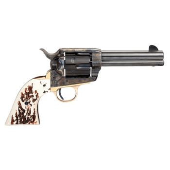 TAYLORS & COMPANY 1873 Cattleman Sa Brass .45LC 4.75in 6rd Stag Grip Single-Action Revolver (200064)