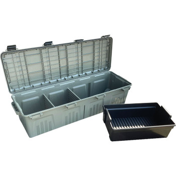 MTM Wheeled Dark Earth Mobile Gear Crate with Tray and Divider The Mule (MGC)