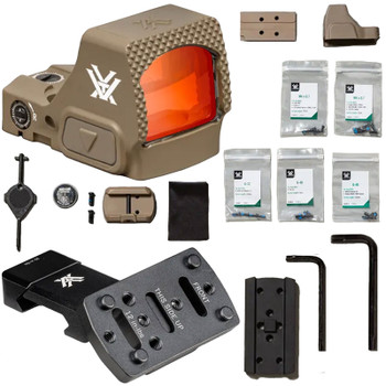 VORTEX Defender-ST 3 MOA Tan Micro Red Dot Sight w/ Pro 45 Degree Offset Accessory Picatinny Mount (DFST-MRD3-T+45RDM-2)