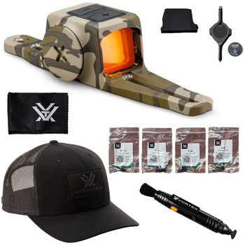 VORTEX Viper SG Enclosed 3 MOA RD Sight - OBL w/ Lens Cleaning Pen and Men's Force On Force Multicam Camo Cap (VPR-SGMRD3-E-OBL+LP-2+221-18-MUL)
