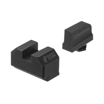 NIGHT FISION Optics Ready Stealth Blacked Out Sight Set for Glock 43x/48 w/ 507k/EPS Carry (GLK-003-220-227-ZXZX)