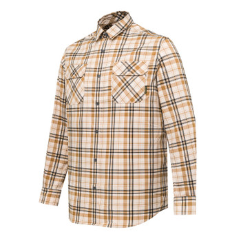 BERETTA Men's Cadet Frontier Ivory Check Flannel Shirt (LU991T243501D9)