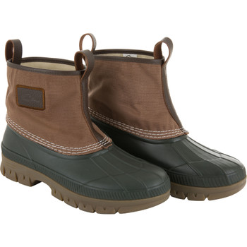 DRAKE Men's Throwback 80 Waxed Canvas Tan Slip-On Duck Boots (DF0009-TAN)