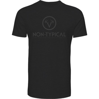 DRAKE Men's Non-Typical Logo Jet Black T-Shirt (DNT0154-JBK)