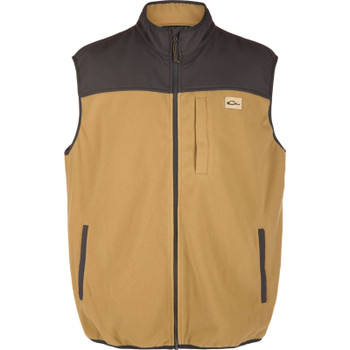 DRAKE Men's Camp Field Khaki Fleece Vest (DS0126-FDK)