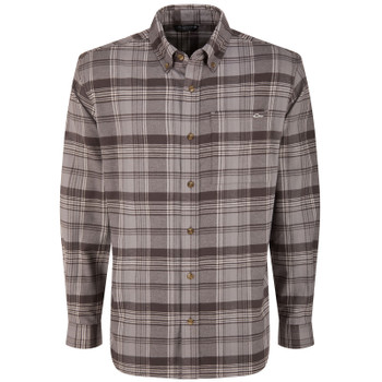DRAKE Men's Autumn Hardy Gray Plaid Flannel Shirt (DS1070-HGP)