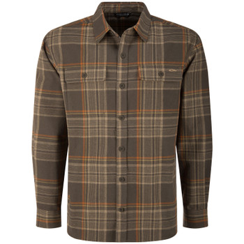 DRAKE Men's Legacy Burnt Umber Plaid Flannel Shirt (DS1079-BUP)