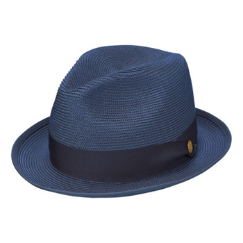 STETSON Women's Latte Milan Fedora Navy Hat (TSLATTB152048)