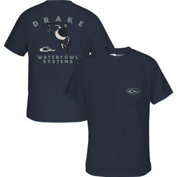 DRAKE Men's Retro Ringneck Vintage Indigo T-Shirt (DT9866-VIN)