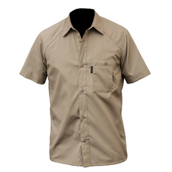 KITANICA Men's Lightweight Khaki Vented Short Sleeve Shirt (702-KHK)