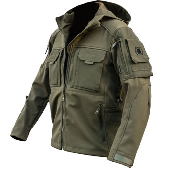 KITANICA Men's TACS SoftShell Green Tactical Jacket (407-GRN)