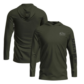 DRAKE Men's Graphic Logo Deep Depths Dark Heather Solid Hoodie (DT8900-DDD)