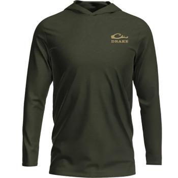 DRAKE The Graphic LS T Back Cap Mallard Deep Depths Dark Heather Hoodie (DT8910-DDD)