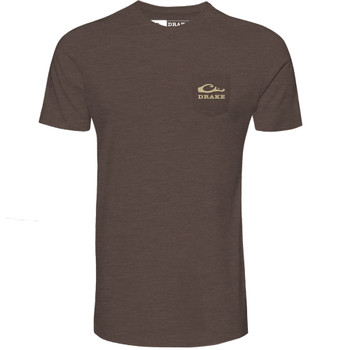 DRAKE Men's Old School Bar Chocolate Brown T-Shirt (DT9275-CBR)