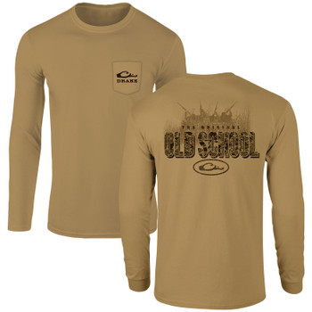 DRAKE Men's Old School Original Honey Mustard Long Sleeve T-Shirt (DT9809-HYM)