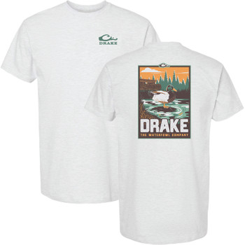 DRAKE Mallard Blind Scene Ash T-Shirt (DT9951-ASH)