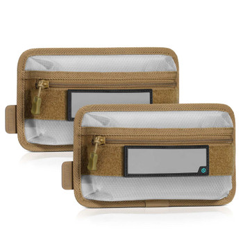 SAVIOR EQUIPMENT Core Lite 9 x 5in Dark FDE Pouch with Hook Backing Panel, 2-Pack (SP-LCORE9X5-2P-TN)